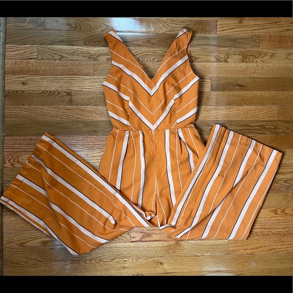 Orange & White Striped Blake Jumpsuit - Picture 7 of 8